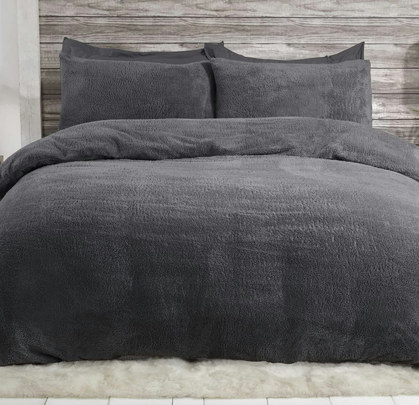 Sleepdown teddy fleece duvet cover deals